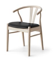 Billede af Findahl by Hammel FRIDA Spisebordsstol SH: 46 cm - Sæbebehandlet Eg/Sort Sydney Læder 