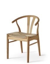 Billede af Findahl by Hammel FRIDA Spisebordsstol med naturflet SH: 46 cm - Olieret Eg/Natur