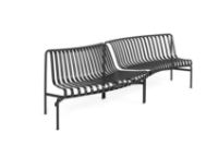 Billede af HAY Palissade Park Dining Bench In-Out Starter Set/Set Of 2 L: 283 cm - Anthracite 