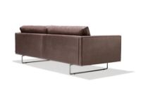 Billede af Søren Lund SL 286 2,5 Pers. Sofa L: 215 cm - Teak Genova Læder/Stål Sokkel K16