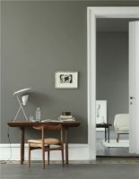 Billede af Warm Nordic Cow Horn Spisebordsstol SH: 46 cm - Walnut/Light Grey 