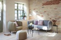 Billede af Warm Nordic Cape 3 Seater W Stitches Sofa L: 200 cm - Pearl Grey 