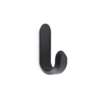 Billede af Normann Copenhagen Curve Mini Knager 2 stk H: 5,8 cm - Mat Sort 