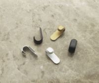 Billede af Normann Copenhagen Curve Mini Knager 2 stk H: 5,8 cm - Mat Sølv 