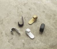 Billede af Normann Copenhagen Curve Mini Knager 2 stk H: 5,8 cm - Mat Guld 