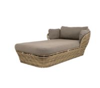 Billede af Cane-line Outdoor Basket Daybed Inkl. AirTouch Hyndesæt L: 203 cm - Taupe/Natural Weave