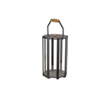 Billede af Cane-line Outdoor Lightlux Lanterne m. Hank Lille H: 41 cm - Lava Grey Aluminium/Teak