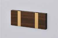 Billede af KNAX vandret 2 knagerække L: 19,8 cm - Røget Eg/Messing