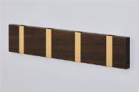 Billede af KNAX vandret 4 knagerække L: 19,8 cm - Røget Eg/Messing