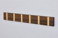 Billede af KNAX vandret 6 knagerække L: 59,4 cm - Røget Eg/Messing