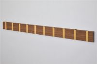 Billede af KNAX vandret 10 knagerække L: 99 cm - Valnød/Messing