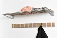 Billede af KNAX vandret 10 knagerække L: 99 cm - Valnød/Messing