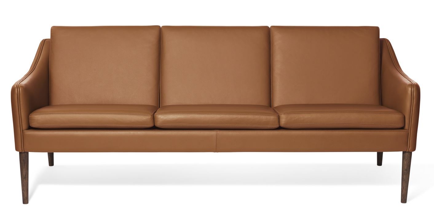 Billede af Warm Nordic Mr. Olsen 3 Seater Sofa L: 200 cm - Smoked Oak/Cognac Leather 