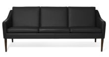 Billede af Warm Nordic Mr. Olsen 3 Seater Sofa L: 200 cm - Smoked Oak/Black Leather 