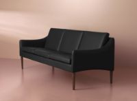 Billede af Warm Nordic Mr. Olsen 3 Seater Sofa L: 200 cm - Smoked Oak/Black Leather 