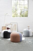 Billede af Warm Nordic Dainty Pouf Ø: 55 cm - Minty Grey/Cloudy White 