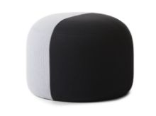 Billede af Warm Nordic Dainty Pouf Ø: 55 cm - Soft Grey/Coral Black
