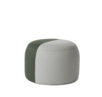 Billede af Warm Nordic Dainty Pouf Ø: 55 cm - Warm Grey/Forest Green