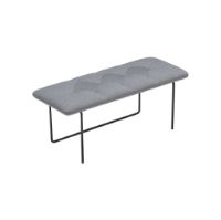 Billede af Wendelbo Tip Toe Bench Medium L: 110 cm - Black Powder Coated Steel/Remix 3 Col. 143