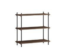 Billede af Moebe Shelving System Low 85x86 cm - Smoked Oak/Black