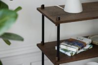 Billede af Moebe Shelving System Low 85x86 cm - Smoked Oak/Black