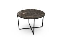 Billede af SOVET Piktor Sofabord  Ø: 55 cm - Black/Ceramics Ombra di Caravaggio