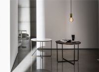 Billede af SOVET Piktor Sofabord  Ø: 55 cm - Black/Ceramics Ombra di Caravaggio