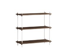 Billede af Moebe Shelving System Low 85x86 cm - Smoked Oak/White