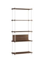 Billede af Moebe Shelving System 200x85 cm - Smoked Oak/White
