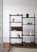 Billede af Moebe Shelving System 200x85 cm - Smoked Oak/White