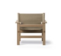 Billede af Fredericia Furniture 2031 The Canvas Chair af Børge Mogensen SH: 41,5 cm - Natur Canvas/Lys Olieret Eg