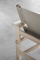 Billede af Fredericia Furniture 2031 The Canvas Chair af Børge Mogensen SH: 41,5 cm - Natur Canvas/Lys Olieret Eg