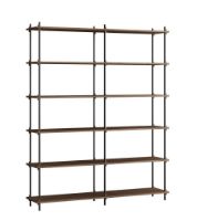 Billede af Moebe Shelving System Double 200x162 cm - Smoked Oak/Black
