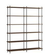 Billede af Moebe Shelving System Double 200x162 cm - Smoked Oak/Black