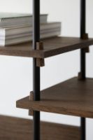 Billede af Moebe Shelving System Double 200x162 cm - Smoked Oak/White