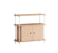 Billede af Moebe Shelving System S.85.1.B 85x85 cm - Oak/White