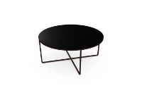 Billede af SOVET Piktor Sofabord  Ø: 80 cm - Mocha/Ceramics Ivory Black