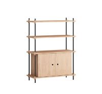 Billede af Moebe Shelving System S.115.1.B 115x85 cm - Oak/Black