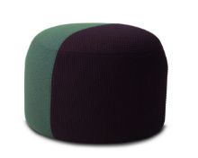Billede af Warm Nordic Dainty Pouf Ø: 55 cm - Bordeaux/Hunter Green