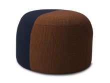 Billede af Warm Nordic Dainty Pouf Ø: 55 cm - Rusty/Midnight Blue
