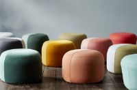 Billede af Warm Nordic Dainty Pouf Ø: 55 cm - Rusty/Midnight Blue