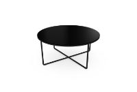 Billede af SOVET Piktor Sofabord  Ø: 80 cm - Black/Ceramics Ivory Black