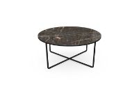 Billede af SOVET Piktor Sofabord  Ø: 80 cm - Black/Ceramics Ombra di Caravaggio