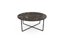 Billede af SOVET Piktor Sofabord  Ø: 80 cm - Black/Ceramics Ombra di Caravaggio