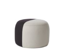 Billede af Warm Nordic Dainty Pouf Ø: 55 cm - Pearl Grey/Black