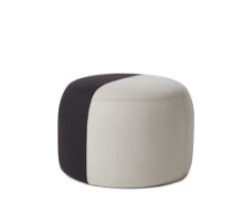 Billede af Warm Nordic Dainty Pouf Ø: 55 cm - Pearl Grey/Black