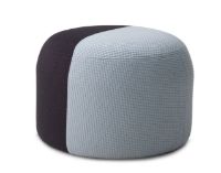 Billede af Warm Nordic Dainty Pouf Ø: 55 cm - Light Blue/Eggplant