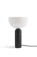 Billede af New Works Kizu Table Lamp Ø: 30 cm - Black Marble / White Acrylic