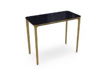 Billede af SOVET Slim 4 Legs Console L: 90 cm - Burnished Brass/Ceramics Polished Marquinia