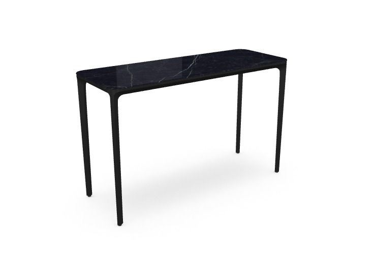 Billede af SOVET Slim 4 Legs Console L: 120 cm - Black/Ceramics Polished Marquinia